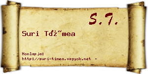 Suri Tímea névjegykártya