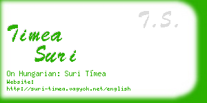 timea suri business card